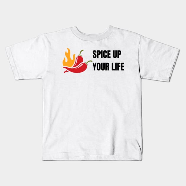 Spice up your life Cooking Hot Peppers Chef Grill BBQ Kids T-Shirt by cap2belo